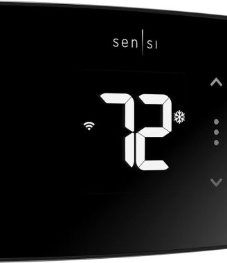 Sensi Lite Smart Thermostat, Data Privacy, Programmable, Wi-Fi, Easy DIY, Works With Alexa, Energy Star Certified, ST25, Most Systems C-Wire Not Required, Except On Heat/Cool Only and Heat Pump System